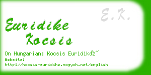 euridike kocsis business card